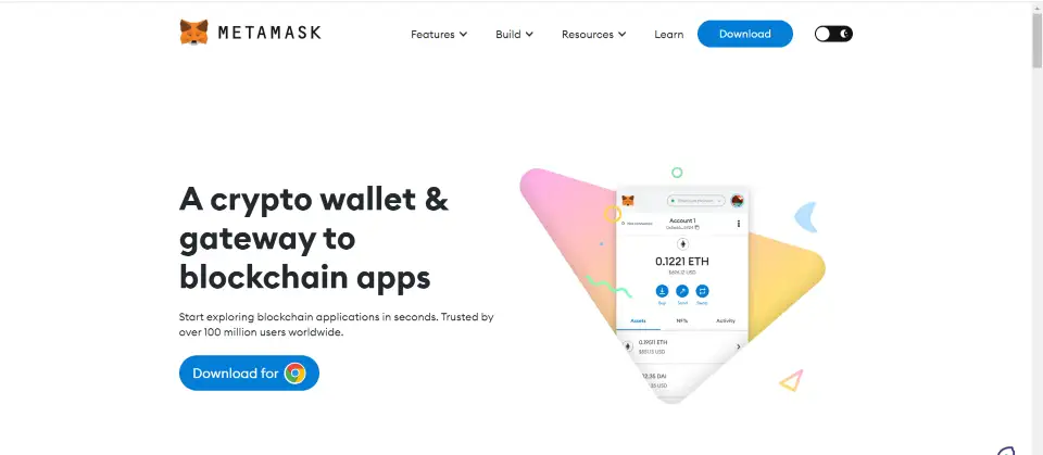 Metamask crypto wallet chrome extension