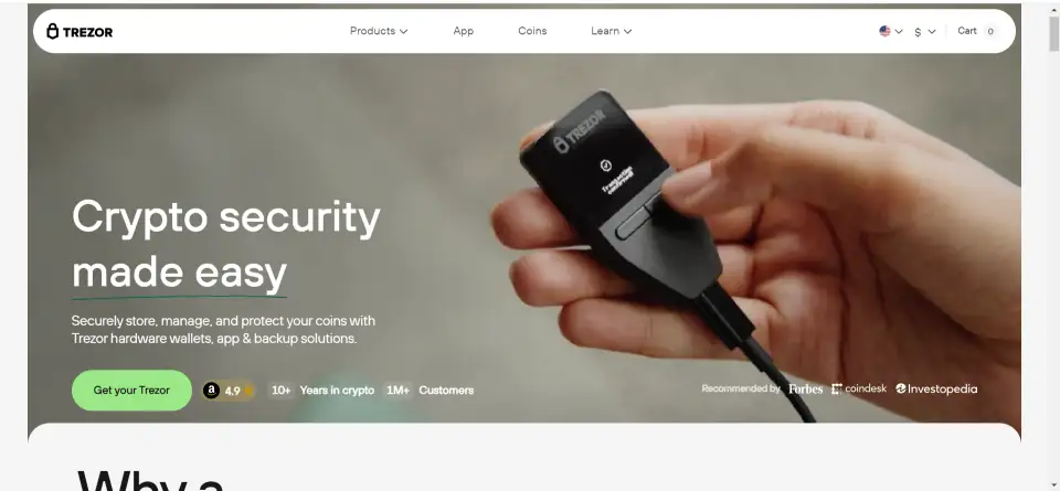 Trezor hardware wallet